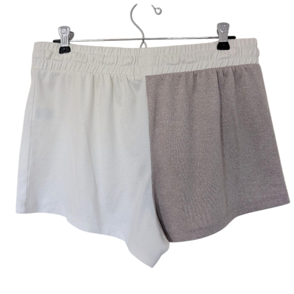 Z Supply Opposites Attract Shorts Lounge Bone Taupe Elastic Waist Women Large - Picture 4 of 13